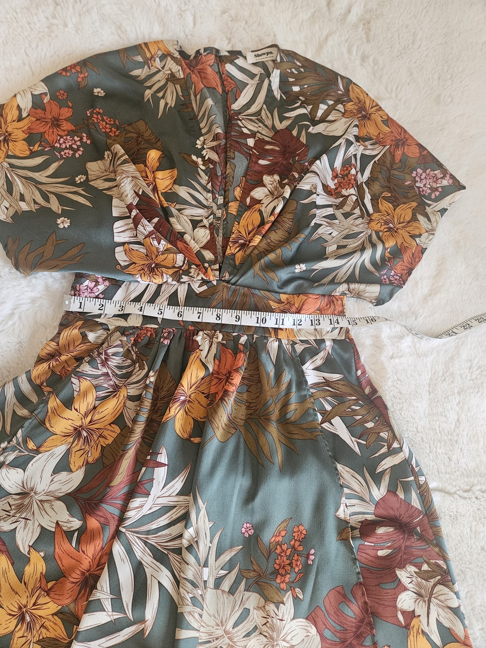 NWOT Size US 6 Showpo Aussie Floral Deep V-Neck Maxi Dress Tropical Boho - Picture 12 of 16